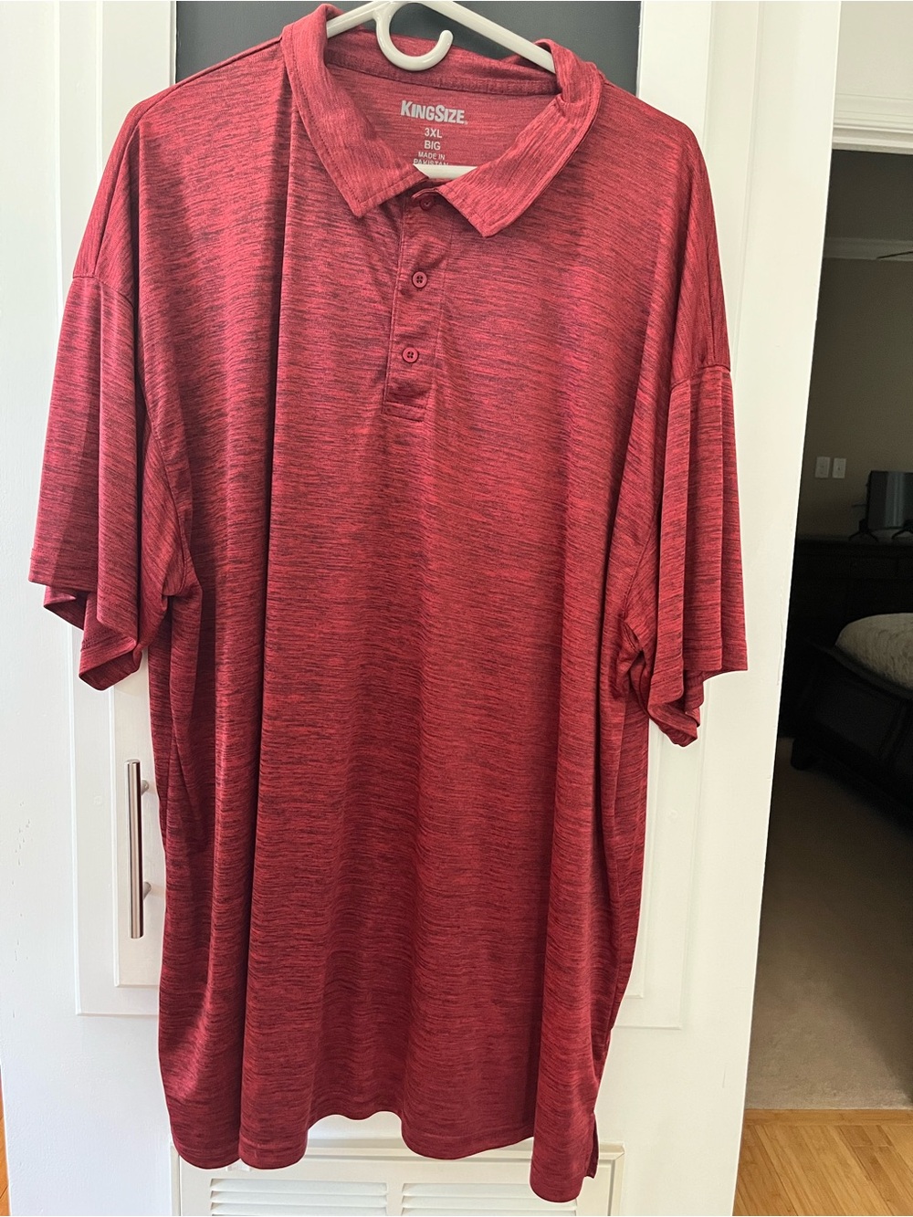 Kingsize Men's Heather Red Polo Shirt
